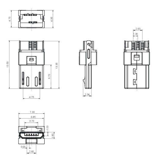 Micro USB B DIY Data
